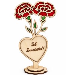 „Sok szeretettel” örökvirág – Szegfű