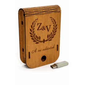 Esküvői pendrive-doboz