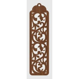Mintás fa könyvjelző – Ornamentikus inda
