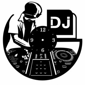 DJ mintás fa falióra