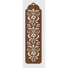 Mintás fa könyvjelző – Népi ornamentika